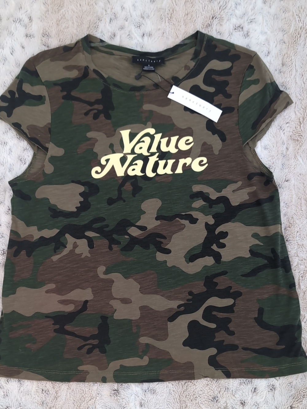 Sanctuary Clothing Value Nature Tee Love Camo